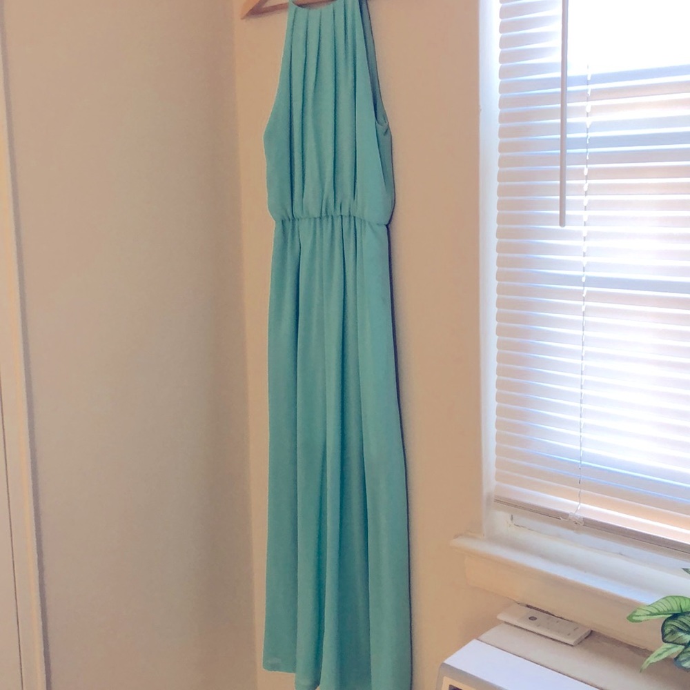 Turquoise blue maxi dress